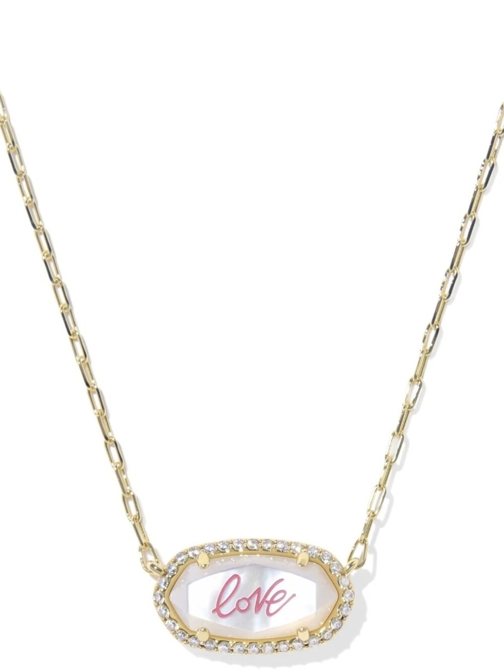 Kendra Scott Barbie Elisa Pavé Frame Short Pendant Necklace